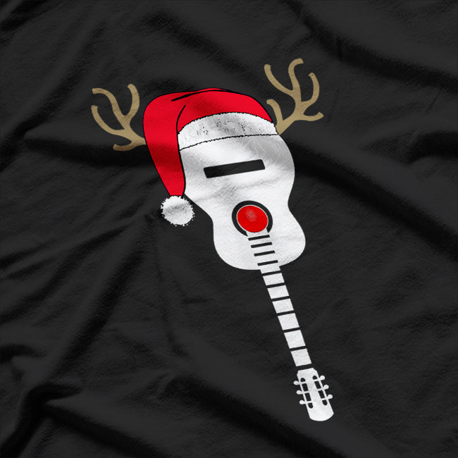Christmas Guitar Santa Hat Design Great Gift Idea T-Shirt
