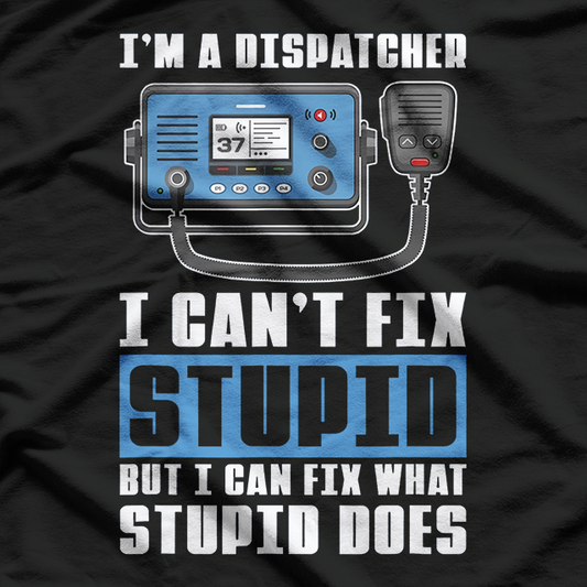 Dispatcher, 911 Emergency Operator Thin Yellow Line T-Shirt