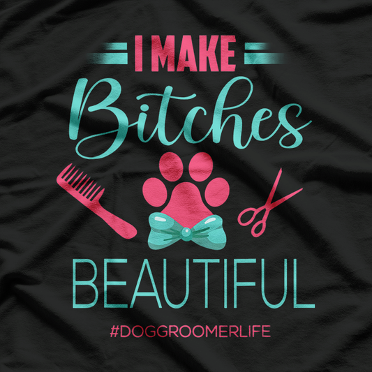 Dog Grooming Outfit Funny Dog Groomer T-Shirt