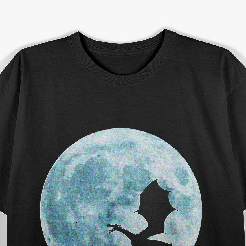 Dragon and Moon Mystical Power and Cool Aesthetic T-Shirt