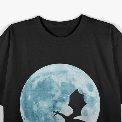 Dragon and Moon Mystical Power and Cool Aesthetic T-Shirt