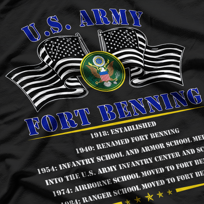 Fort Benning Georgia Ft Benning US Army Base History T-Shirt