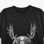 Horned Elk Skull Lord of the Woods Forest Spirit Wendigo T-Shirt
