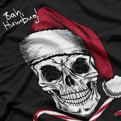 Bah Humbug Skull Christmas Funny Santa Holiday T-Shirt