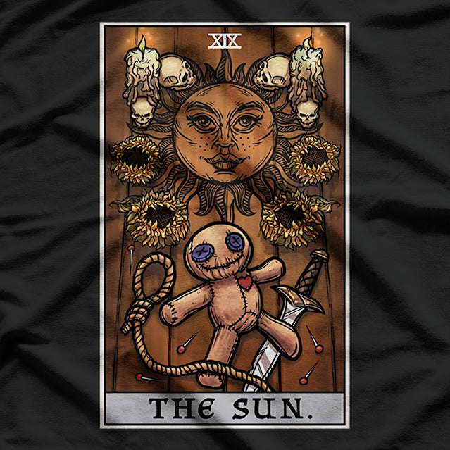 The Sun Tarot: Voodoo Doll Mysticism and Radiance T-Shirt