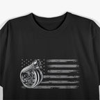 Turbo US Flag Tuner Car Guy Car Enthusiast Racing Drifting T-Shirt