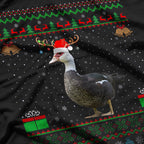 Duck Bird Lover Matching Santa Hat Muscovy Duck Christmas T-Shirt