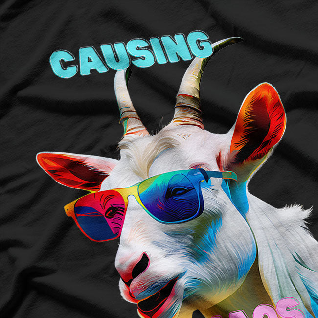 Causing Chaos Everywhere Exciting And Crazy Goat T-Shirt