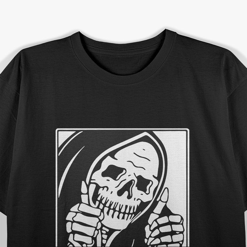 Funny Skull Stay Positive Skeleton Halloween Motivational T-Shirt
