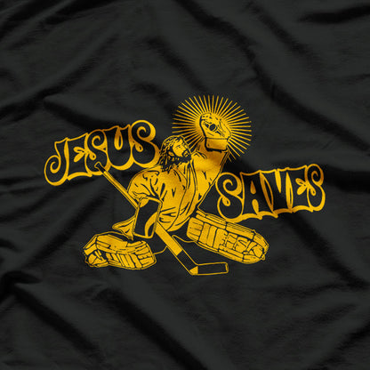 Jesus Saves Hockey Religious Funny Faith Sports T-Shirt