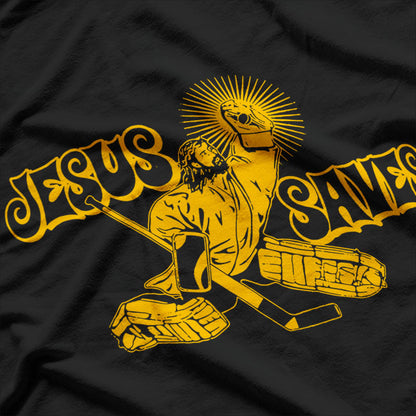 Jesus Saves Hockey Religious Funny Faith Sports T-Shirt