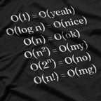 Funny Programming Coding Algorithm Big O Notation Developer T-Shirt