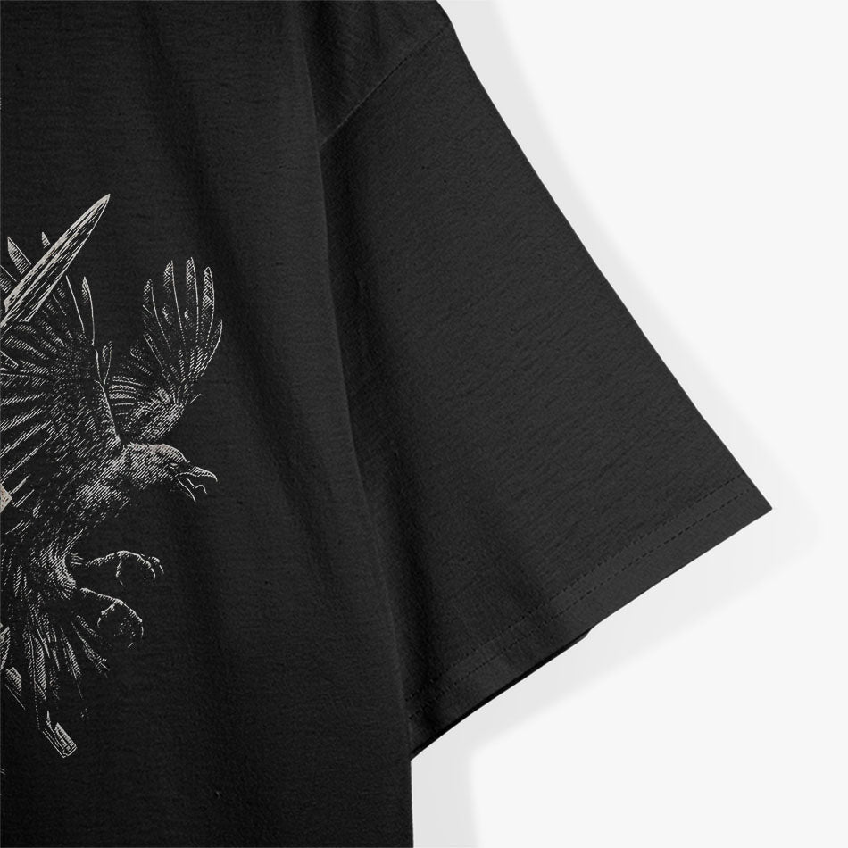 Viking Wolf & Raven Odin’s Huginn, Muninn, and Gungnir - Norse Mythology T-Shirt
