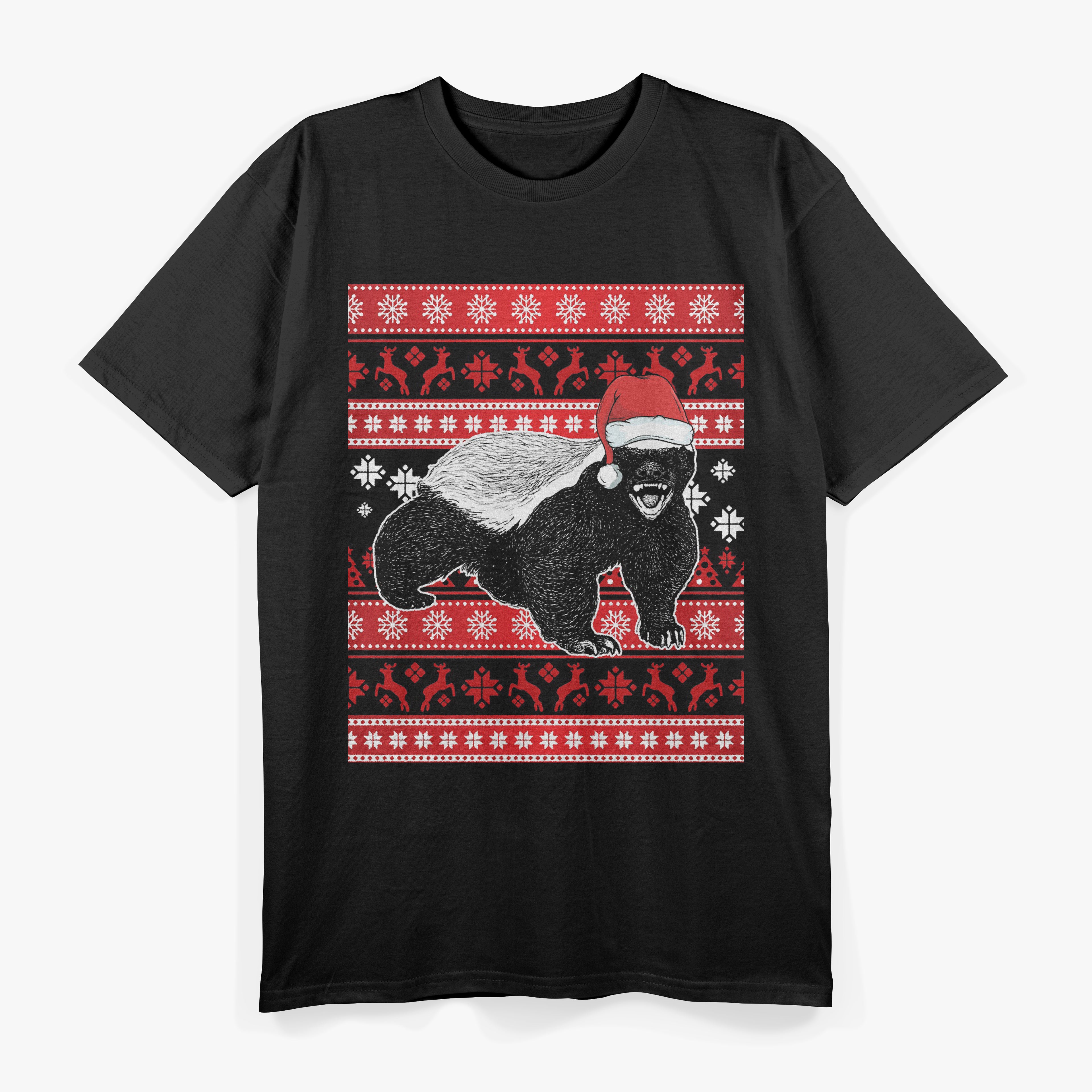 Funny Honey Badger Christmas Squad Xmas T-Shirt