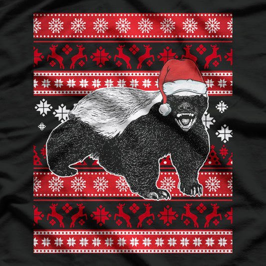 Funny Honey Badger Christmas Squad Xmas T-Shirt