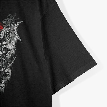 The Devil Baphomet, Satan, Lucifer, and Skull - Goth Horror T-Shirt