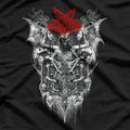The Devil Baphomet, Satan, Lucifer, and Skull - Goth Horror T-Shirt
