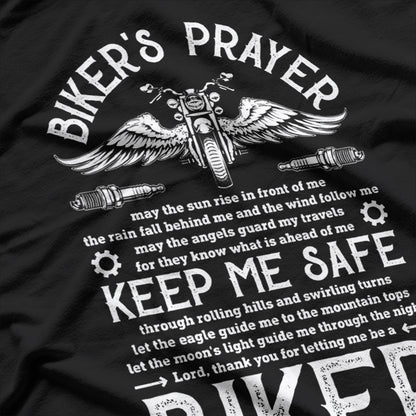 Biker's Prayer Vintage Motorcycle Biker Biking Motorcycling T-Shirt