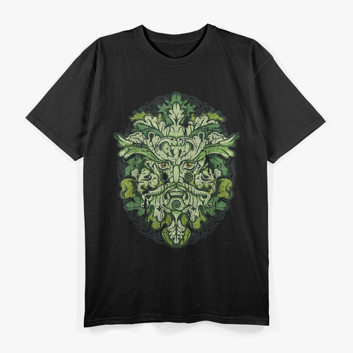 Celtic Green Man Pagan Symbolism and Irish Heritage T-Shirt
