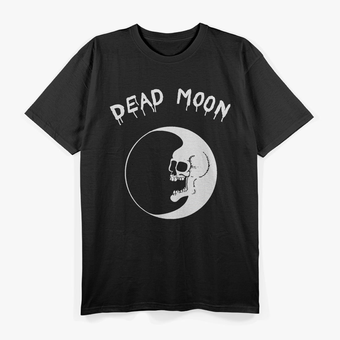 Dead Skull Moon Eerie Fusion of Darkness and Cosmic Mystery T-Shirt