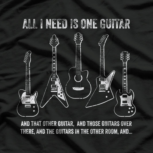 Funny Vintage Guitar Collection A Classic Tribute T-Shirt