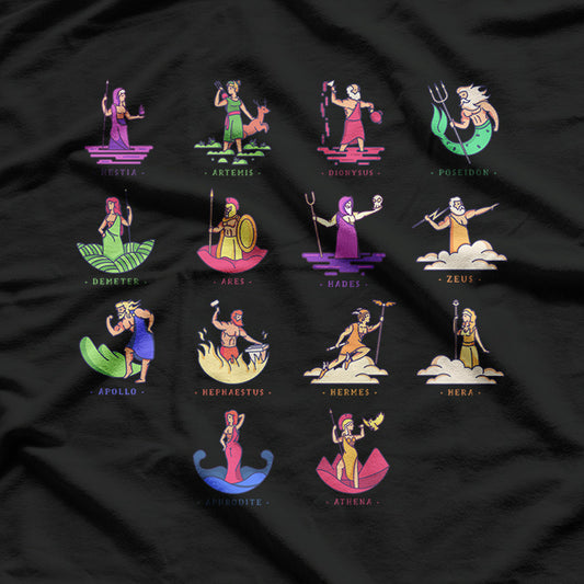 Greek Mythology Gods The Divine Pantheon of Ancient Greece T-Shirt