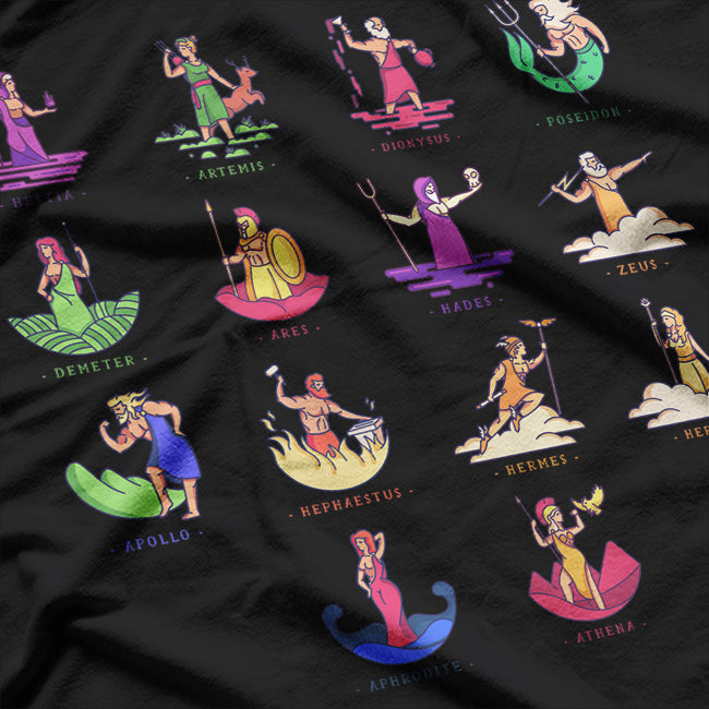 Greek Mythology Gods The Divine Pantheon of Ancient Greece T-Shirt