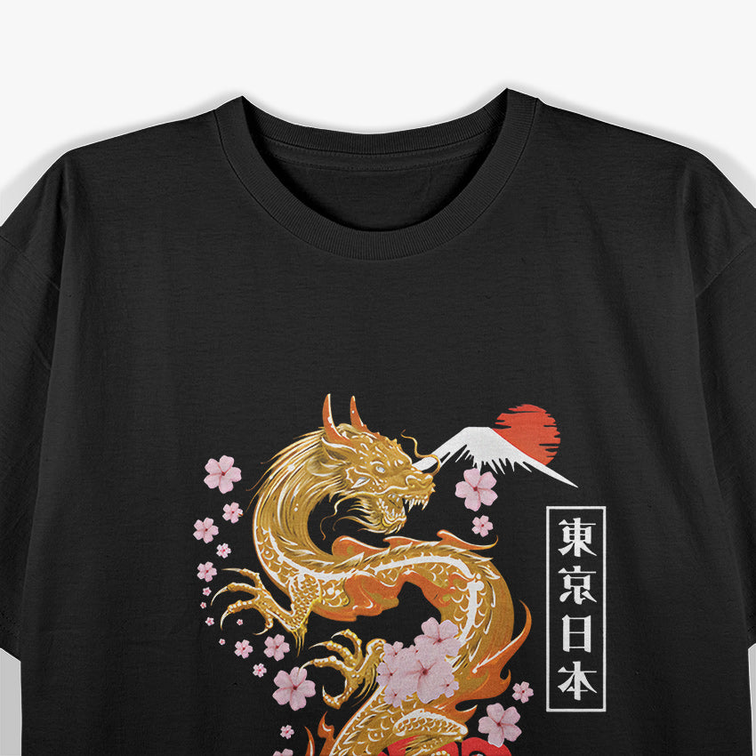 Japanese Dragon of Tokyo Mythical Power and Tradition T-Shirt