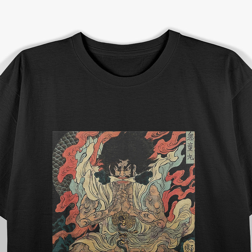 Japanese Vintage Artwork: Tengu Gods Defeat the Evil Snake T-Shirt