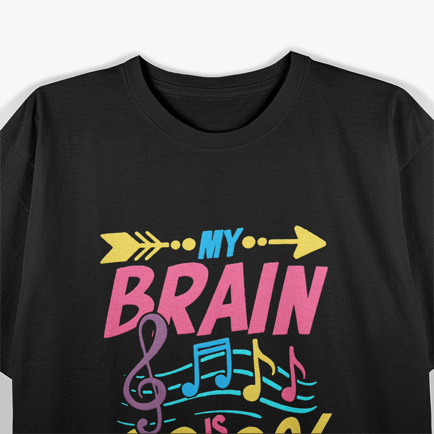 My Brain Is 99.9 Song Lyrics, Funny Singer Music Lover T-Shirt