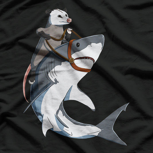 Opossum Riding Shark T-Shirt