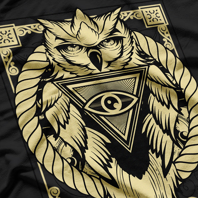 Owl Pyramid A Symbol of Ancient Wisdom and Vision T-Shirt