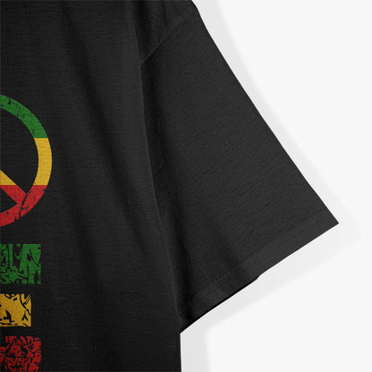 Rasta Reggae Music Love Peace Sign Rastafarian Lover Jamaica T-Shirt