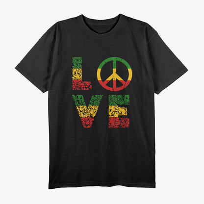 Rasta Reggae Music Love Peace Sign Rastafarian Lover Jamaica T-Shirt