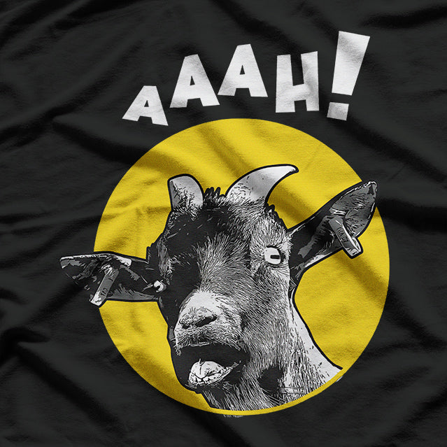 Aaah! Screaming Goat Animal Design T-Shirt