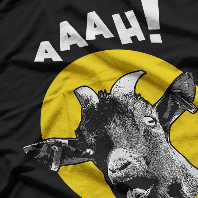 Aaah! Screaming Goat Animal Design T-Shirt