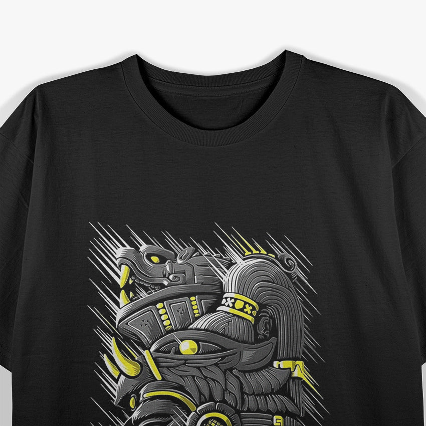 Maya Statue Tribute to Native Aztec Civilization T-Shirt