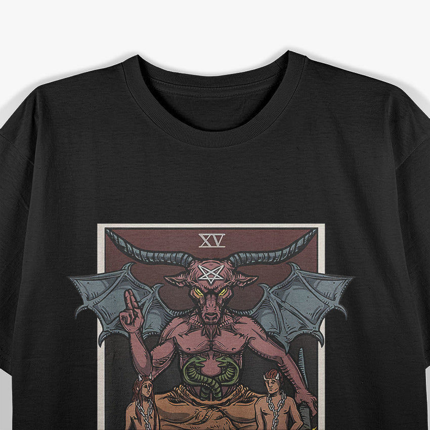 The Devil Tarot Card Embrace the Power of Temptation and Transformation T-Shirt