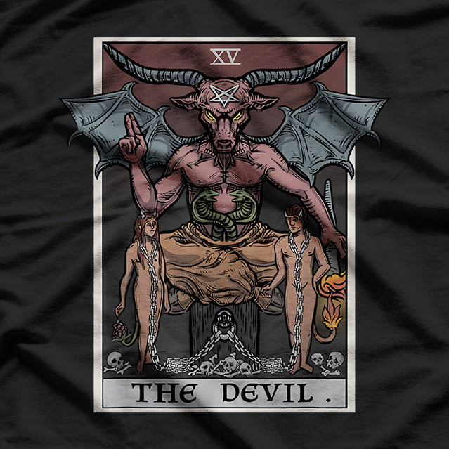 The Devil Tarot Card Embrace the Power of Temptation and Transformation T-Shirt
