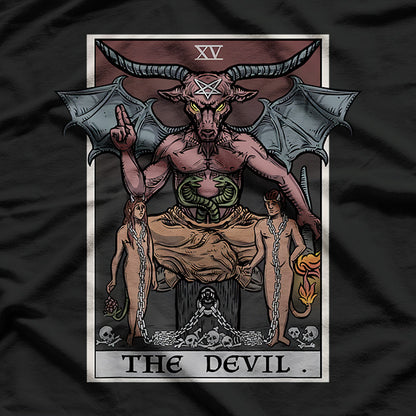 The Devil Tarot Card Embrace the Power of Temptation and Transformation T-Shirt