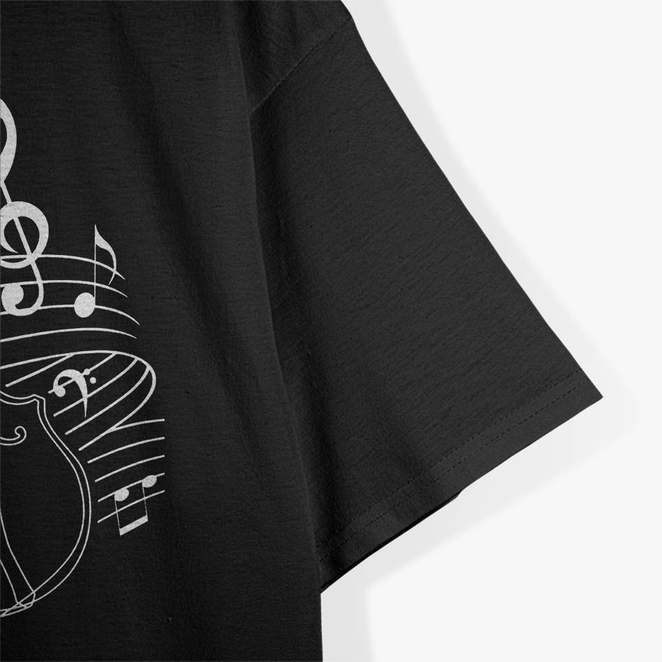 Violin and Musical Note Elegant Design for Music Lovers T-Shirt