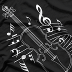 Violin and Musical Note Elegant Design for Music Lovers T-Shirt