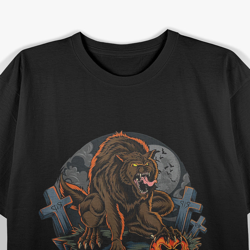 Werewolf Halloween Howl at the Full Moon T-Shirt