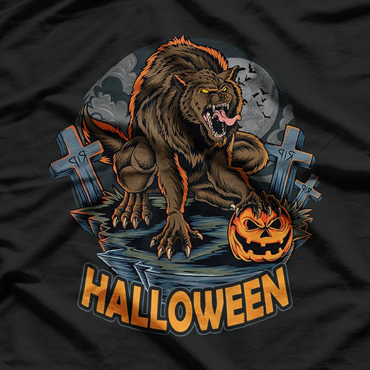 Werewolf Halloween Howl at the Full Moon T-Shirt