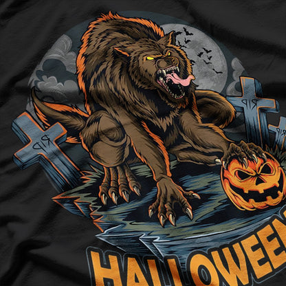 Werewolf Halloween Howl at the Full Moon T-Shirt