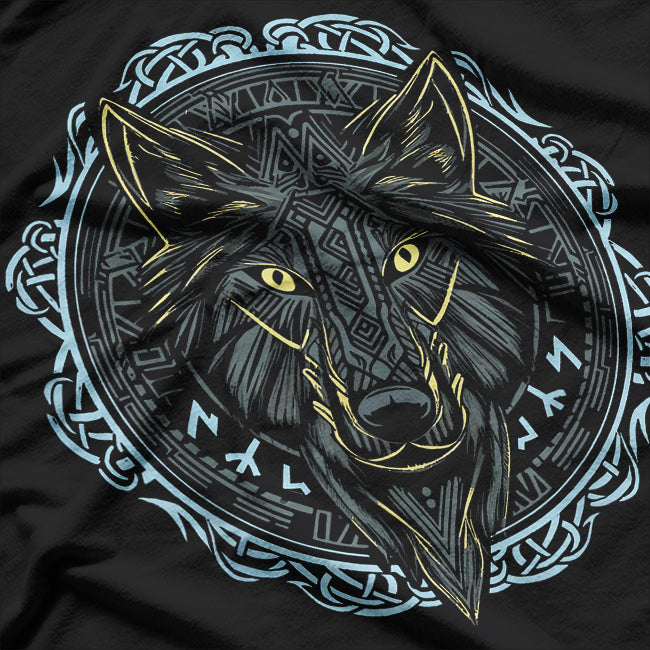 Wolf of Odin: The Fearsome Fenrir in Norse Mythology T-Shirt