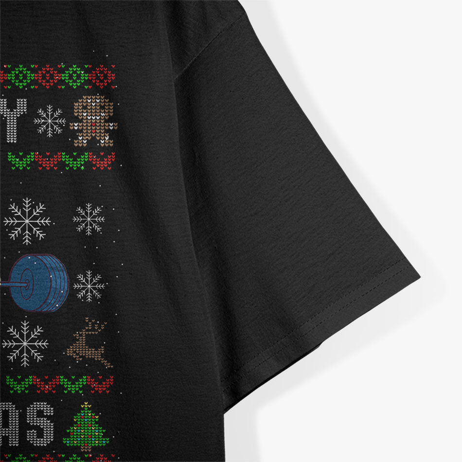 Merry Liftmas Ugly Christmas Sweater Santa Gym Workout T-Shirt