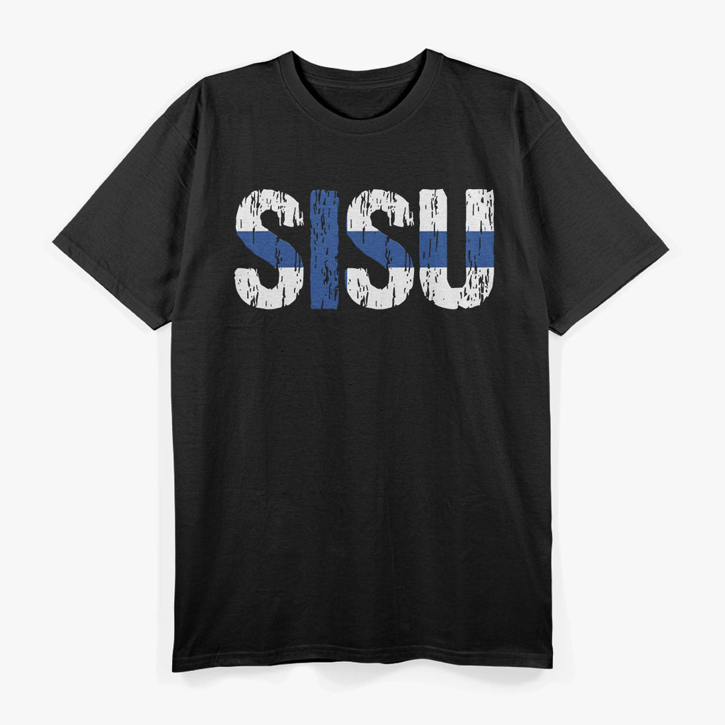 Sisu Finnish Flag Finland Distressed T-Shirt