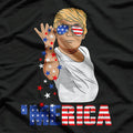 Funny Trump Salt Merica Freedom 4th of July T-Shirt