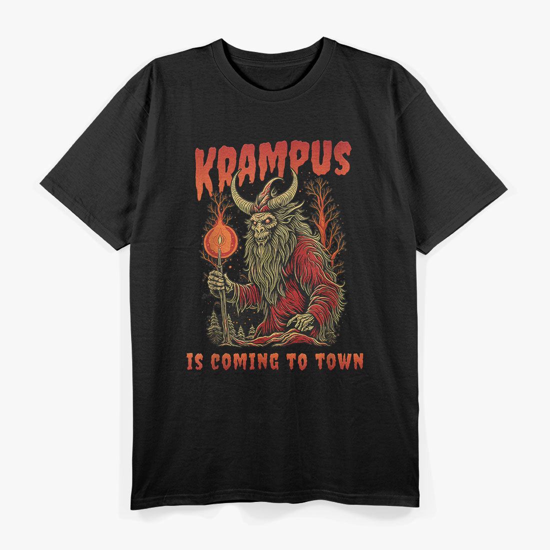 Krampus Is Coming to Town - A Dark Twist on Holiday Cheer T-Shirt